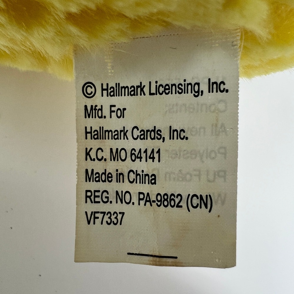 Hallmark Musical Duck Plush Yellow Waffle Texture Sound Button Easter Duckling - Picture 6 of 14